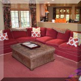 F32. Three-piece sectional sofa. 31”h x 115”w x 124”d 
